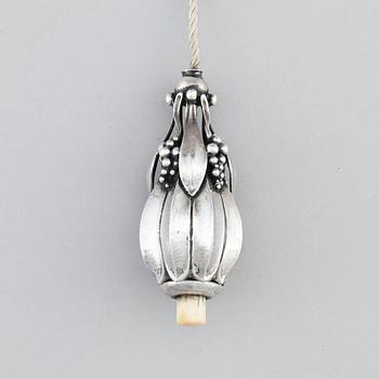 Harald Nielsen, a silver pushbell, Georg Jensen, Copenhagen ca 1915-1919, design nr 77.