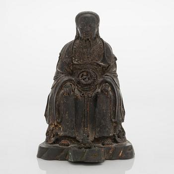 A Chinese bronze sculpture, late Ming dynasty (1368-1644).