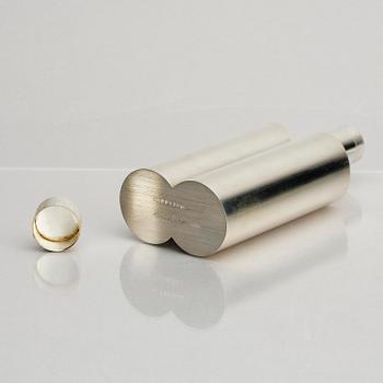 Rolf Lindståhl, a sterling silver bottle with lid, Stockholm 2003.