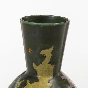 Desk set, 4 pieces, ceramic, bl a "Crocus", Gouda, Netherlands.