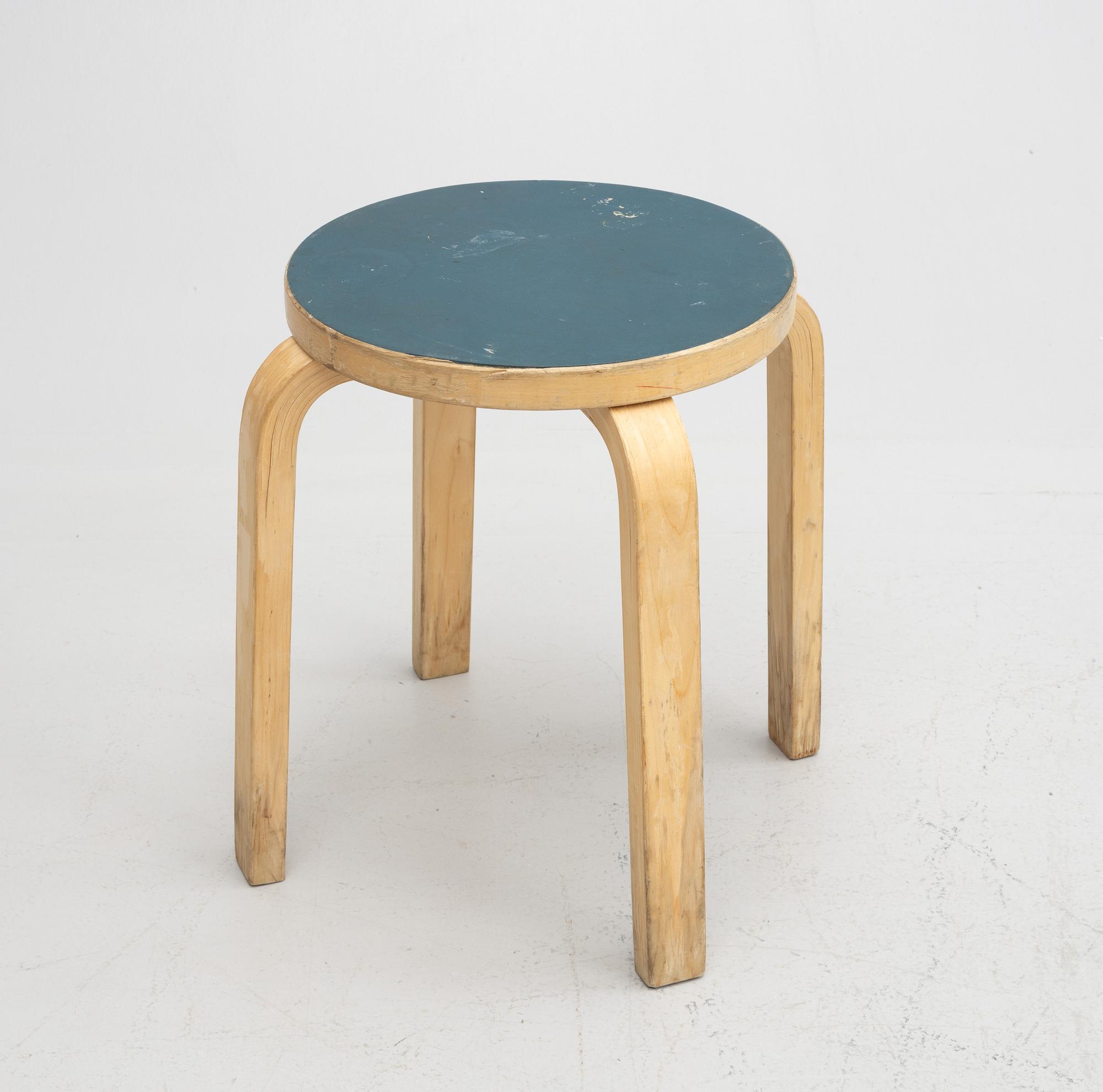 Alvar Aalto, a model '60' stool, Artek, Finland 1950's/60's.