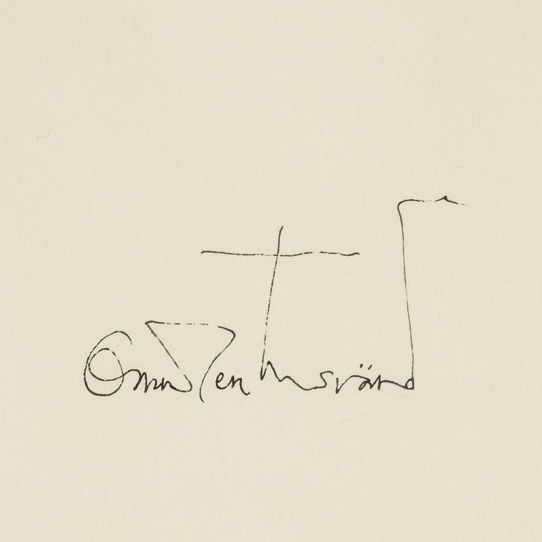 Oscar Reutersvärd, watercolour, signed.