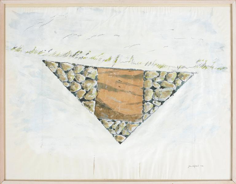 JAN HÅFSTRÖM, blandteknik, signerad och daterad 1974.