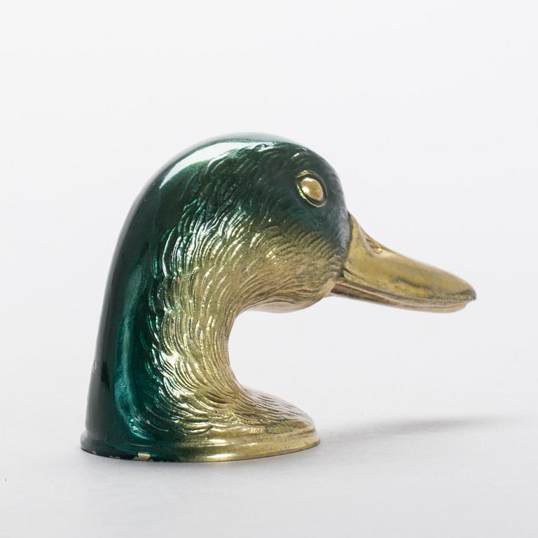 FLASKÖPPNARE, "Ducky" Paris, bemålad mässing, 1900-talets andra hälft.