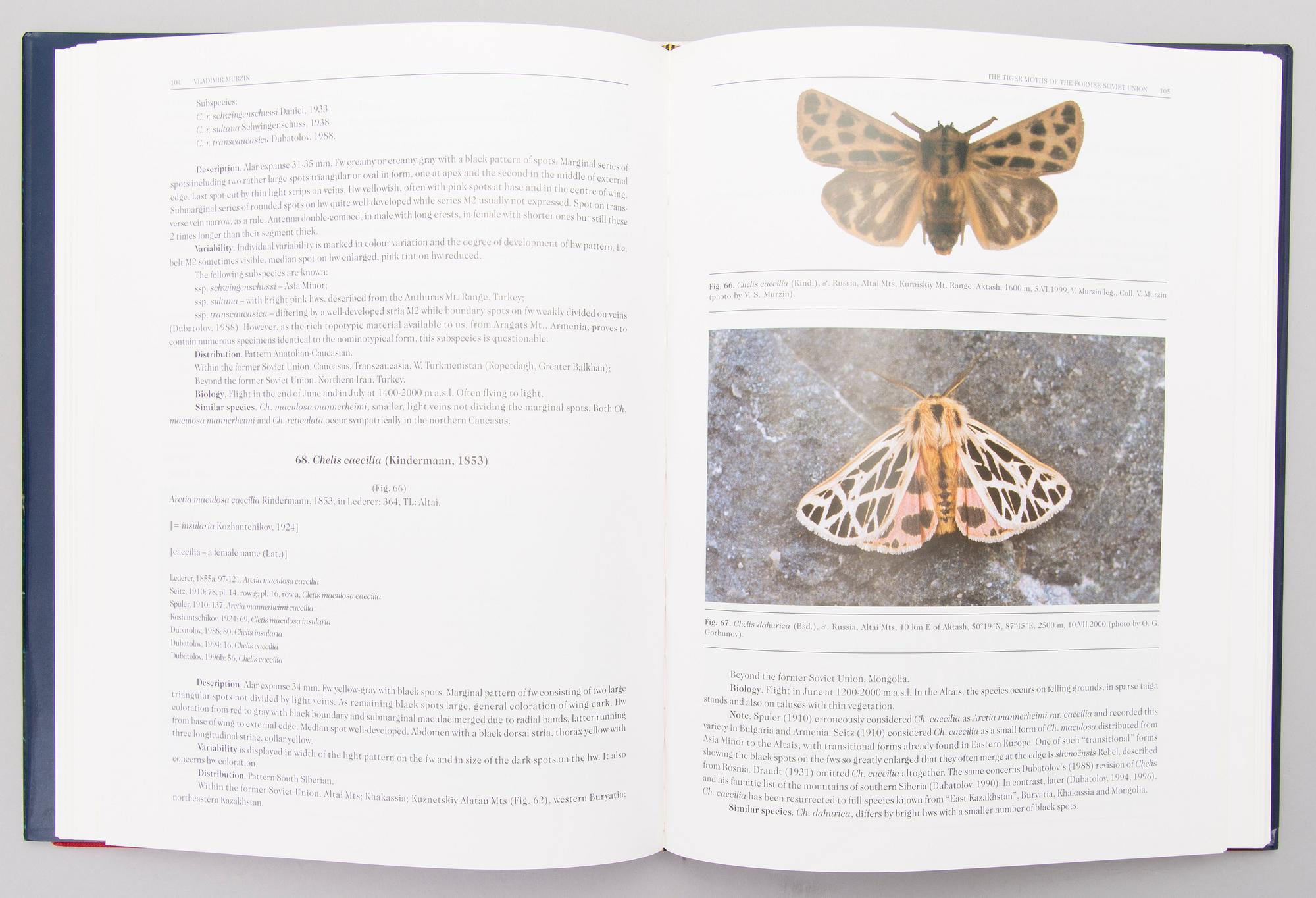 Four books about butterflies in Sweden, Finland and former Soviet Union. 1900-2003.