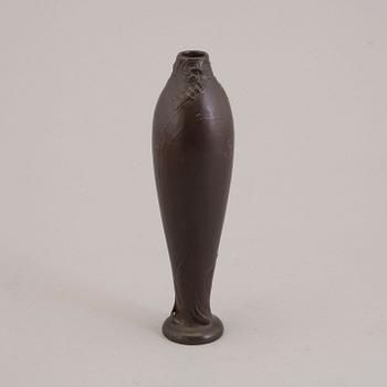 A signed early 20th century bronze vase by Hugo Elmqvist and G. Backlund.