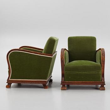 A pair of Swedish Grace armchairs, 1920's/30's.