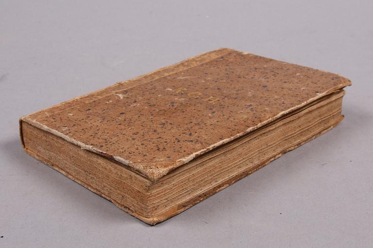 BOK, "Engelska åkermannen och fåraherden eller åkerbrukskonsten..." av Jacob Serenius, Stockholm 1727.