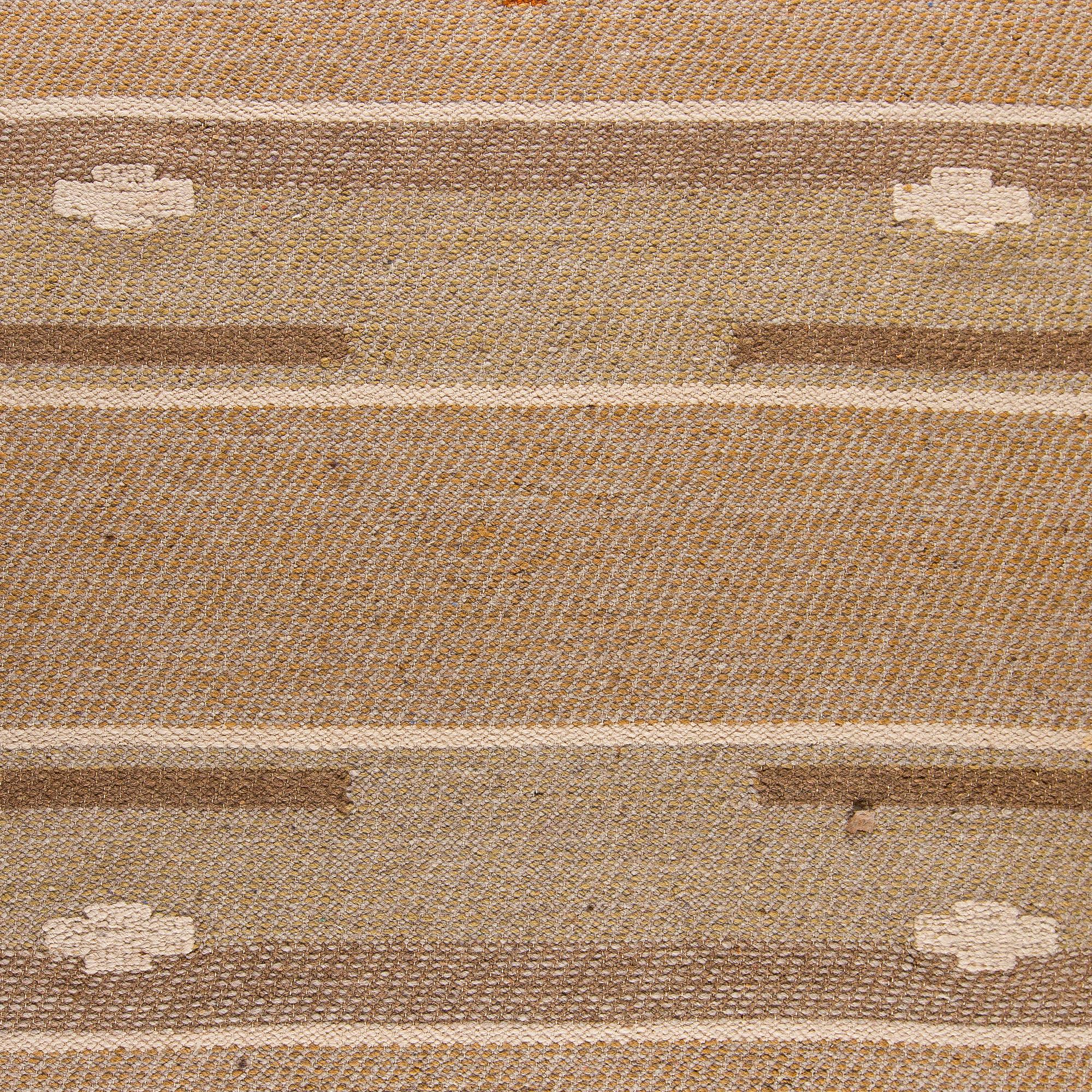 A 1930s finnish flat weave carpet, approximately 430 x 270 cm.