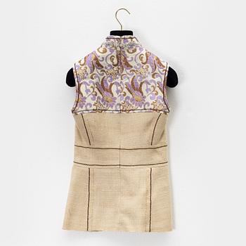 Prada, a silk embroidered top and skirt, size 36.