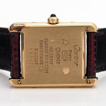 Cartier, must de Cartier, Tank, "Trinity Dial", armbandsur, 20,5 x 20 (28) mm.