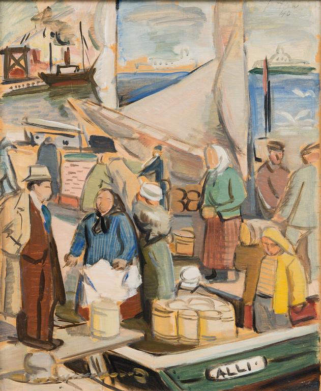 ATTE LAITILA, olja på pannå, signerad och daterad -40.