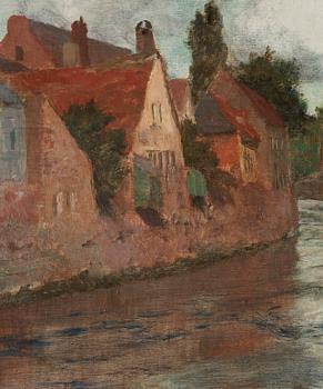 Frits Thaulow, Old houses at Somme in Abbéville.
