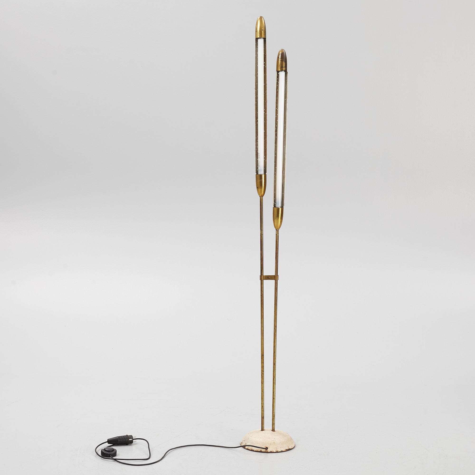 Ernest Igl, floor lamp, "Pfeifenstopfer", Hillebrand Leuchtenfabrik, Germany 1950s.