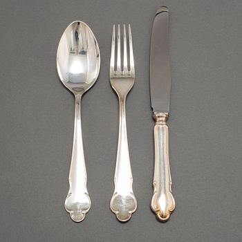 LINUS HOLST, bestick, 18 st, silver. "Disa", Mema. Bl a Lidköping 1991.