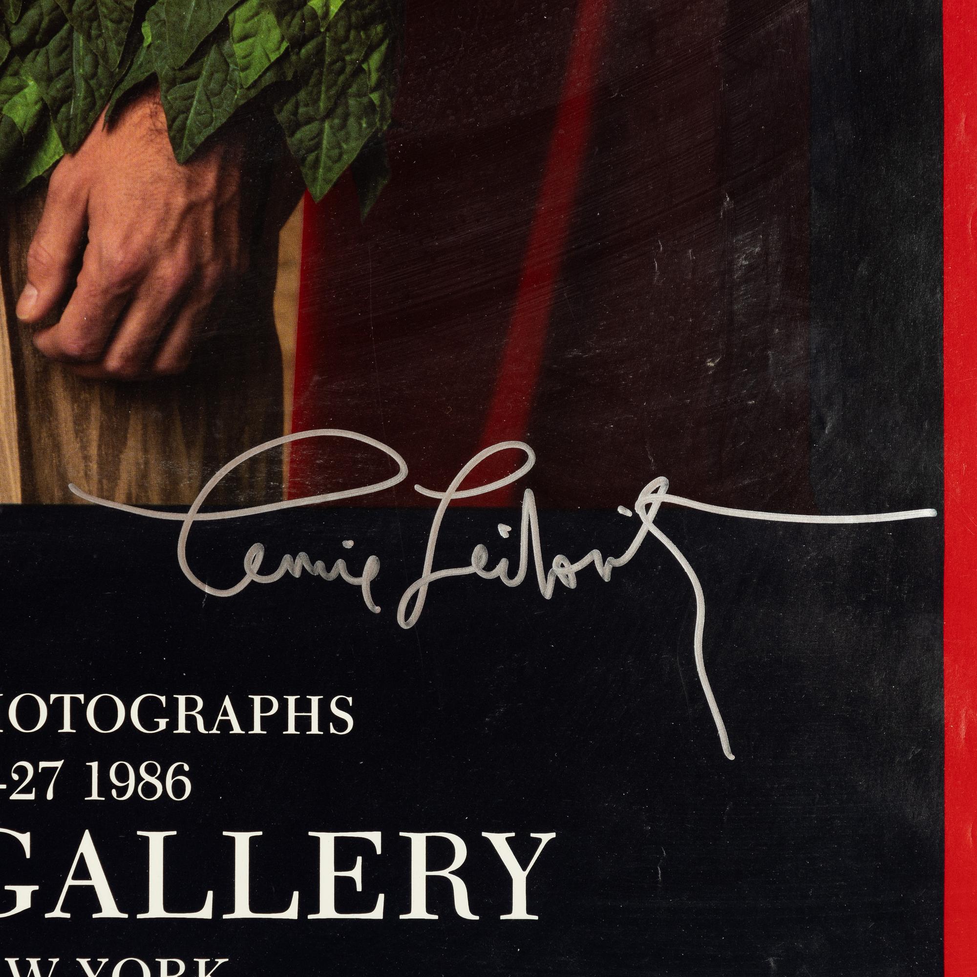 Annie Leibovitz, signed exhibition poster, "David Byrne", 1986.