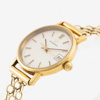 Eterna, wristwatch, 18K gold, 22 mm.