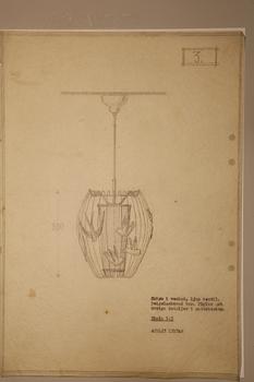 Hans Bergström, a ceiling lamp, model "3", ed. 2/2, ateljé Lyktan, Edition Bukowskis 2025.