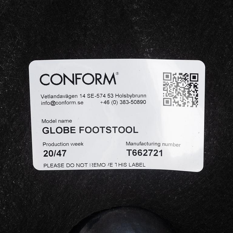 Jahn Aaamod, fåtölj med fotpall, Globe, Conform.