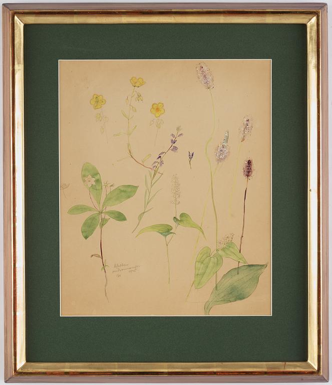 OLLE HJORTZBERG, watercolor, signed OH and dated 1945.