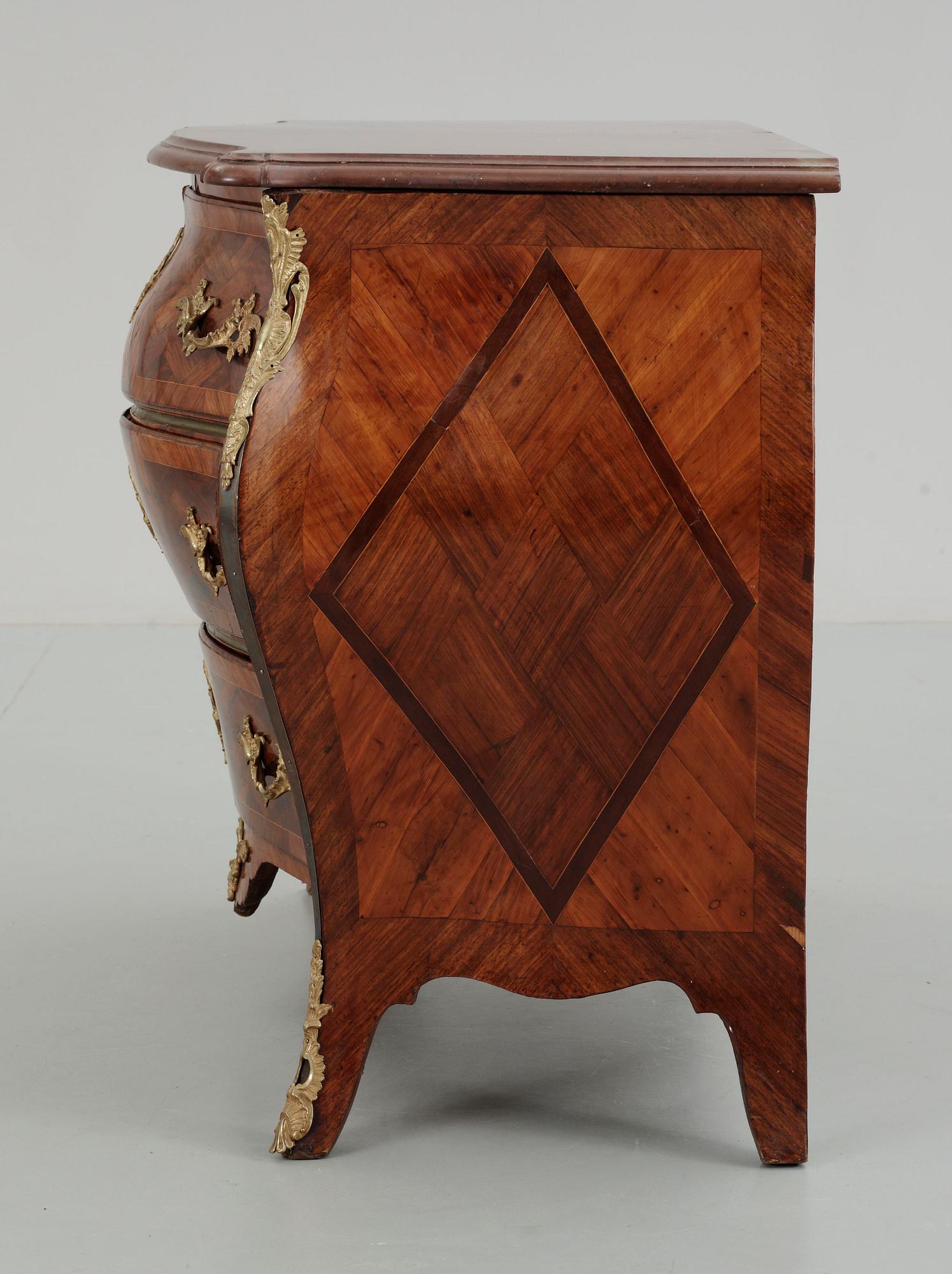 BYRÅ, rokoko, möjligen Christian Gotthard Willkom, verksam 1763-65 i Stockholm.