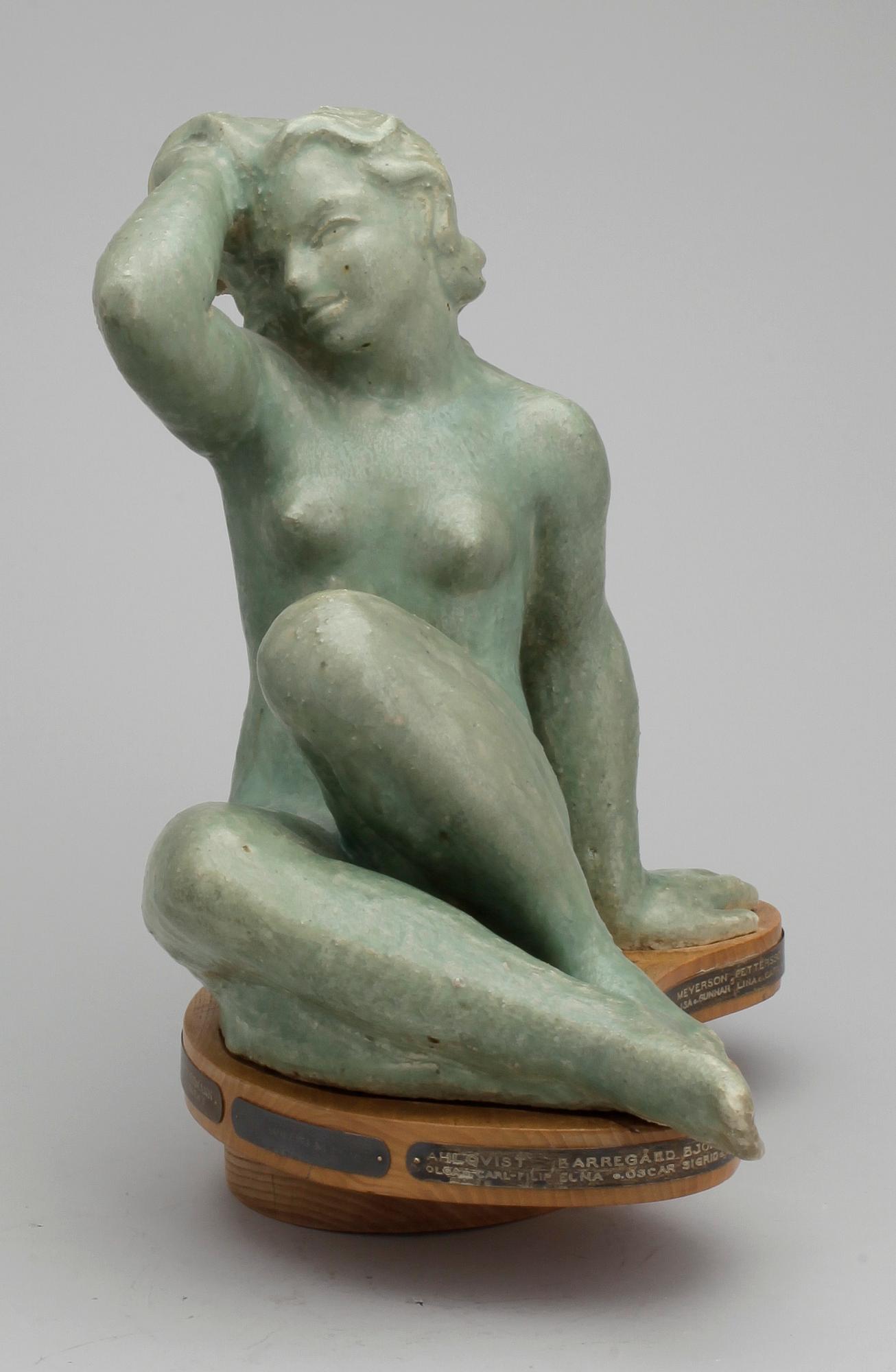 HARALD SALOMON, skulptur, stengods, Rörstrand, monogramsignerad.
