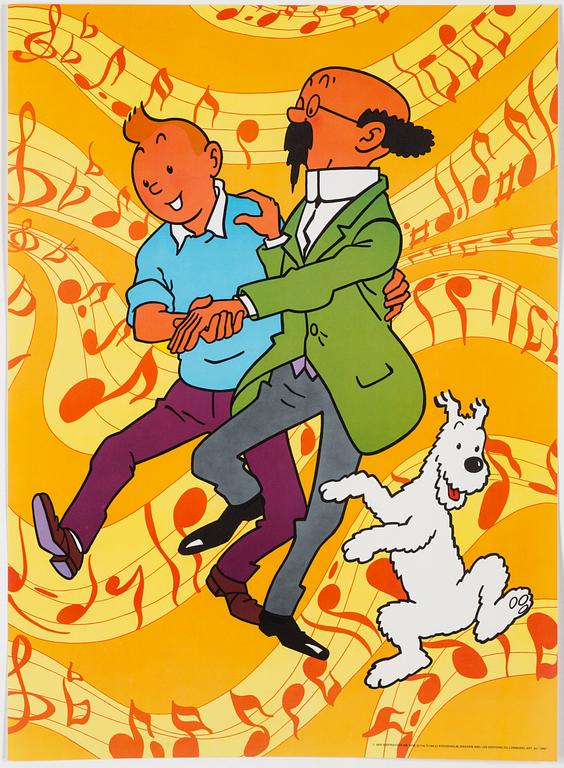Four of Tintin posters from Inspiration AB, Stockholm, 1970.