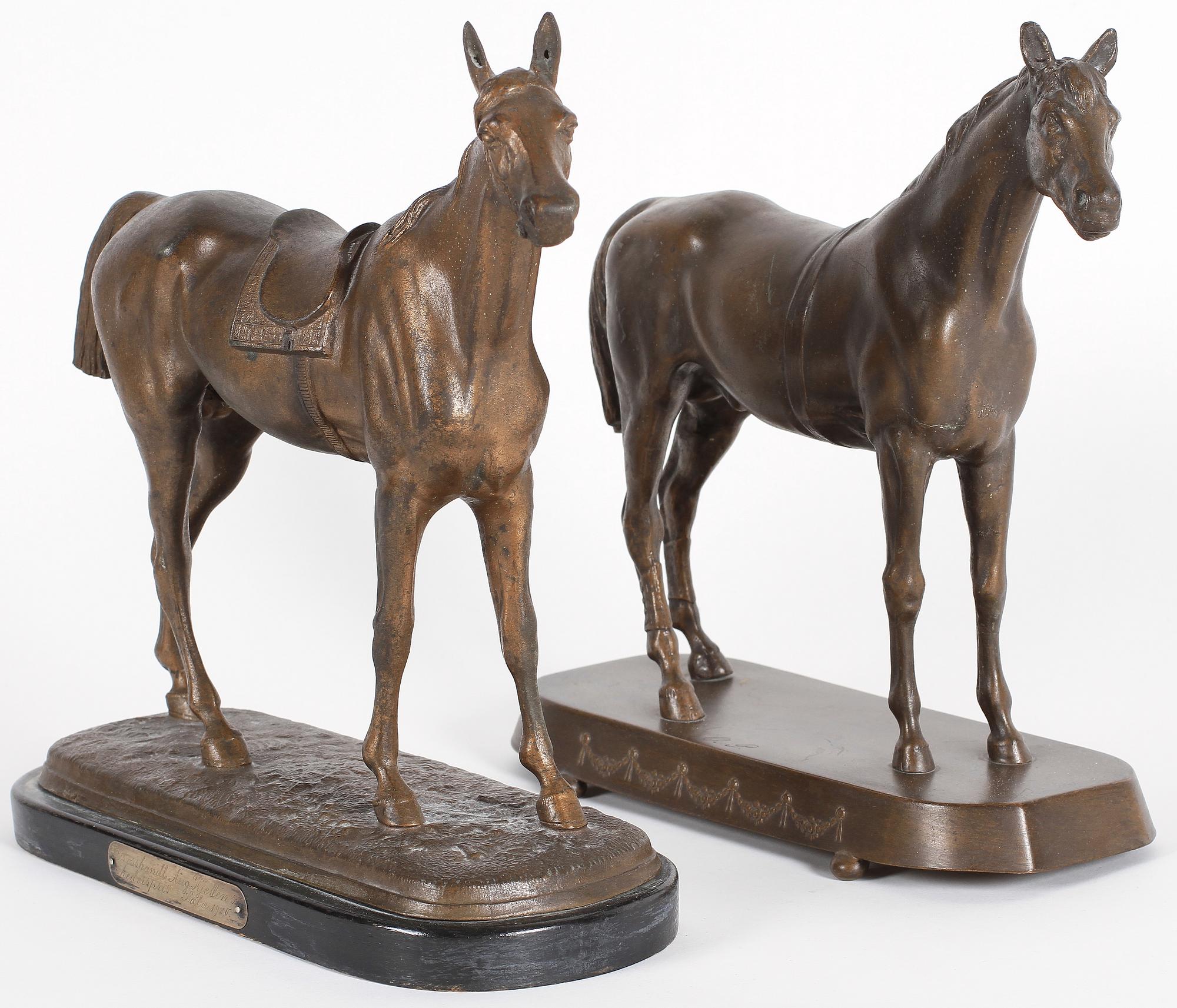 FIGURINER, 2 st, metall, 1900-talets första hälft.