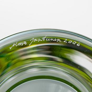 Alma Jantunen, glasskulptur, signerad Alma Jantunen 2006.