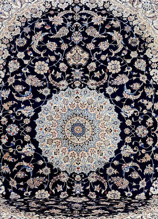 A CARPET, Nain, part silk , so called 9 LAA, ca 430 x 300 cm.