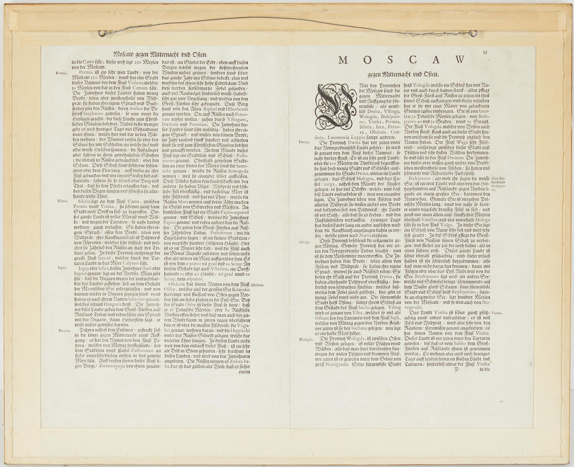 An 18th Century hand coloured map of Russia.