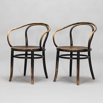 Thonet, stolar, 4 st, modell 209, efter 1920.