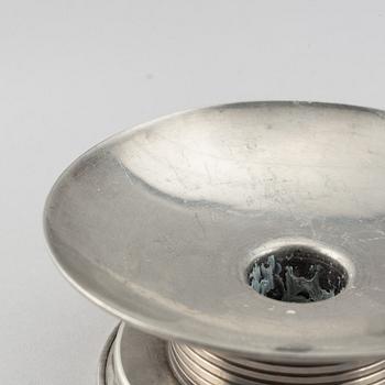 A pair of swedish pewter candlesticks, GAB 1939.