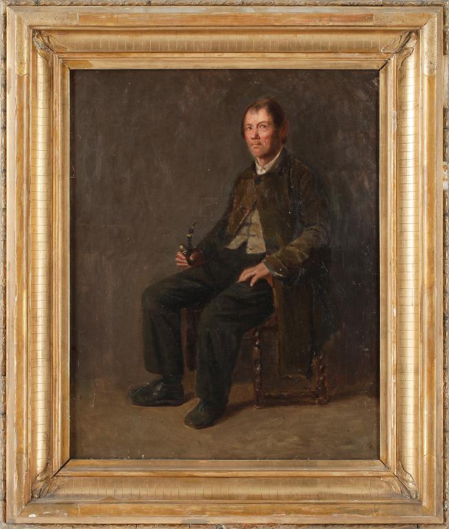 OKÄND KONSTNÄR, olja på duk, 1800-tal.