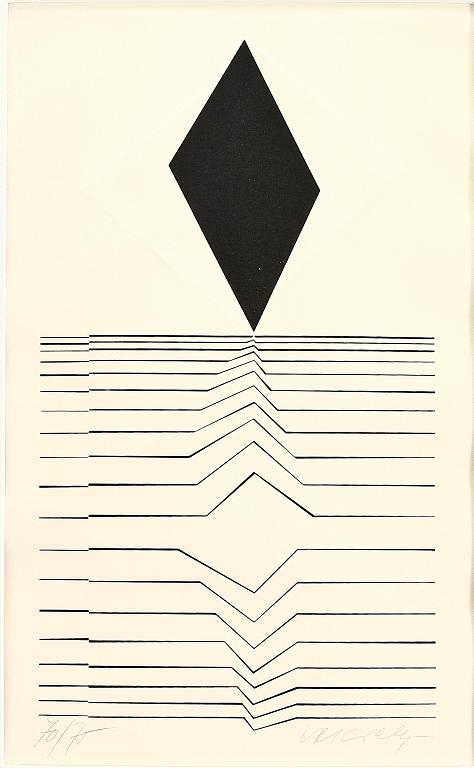 VICTOR VASARELY, serigrafi, sign o numr 70/75.