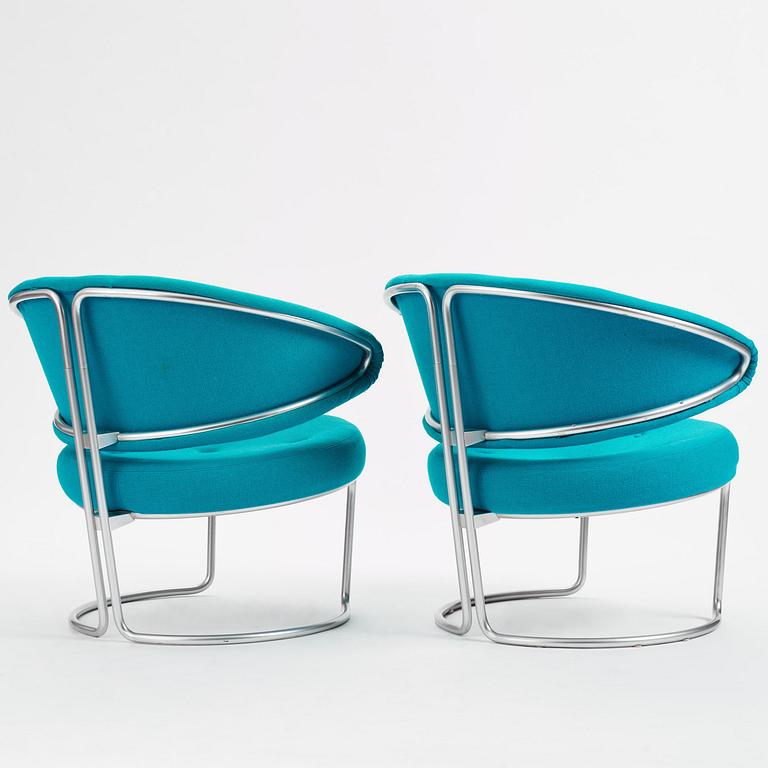 Grete Jalk, a pair of armchairs model "9000", Fritz Hansen, Denmark, 1960s-70s.