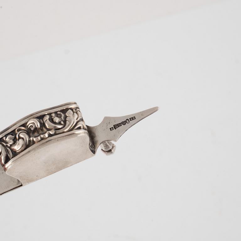 A Swedish Silver Candle Snuffer, mark of G Möllenborg Stockholm 1852.