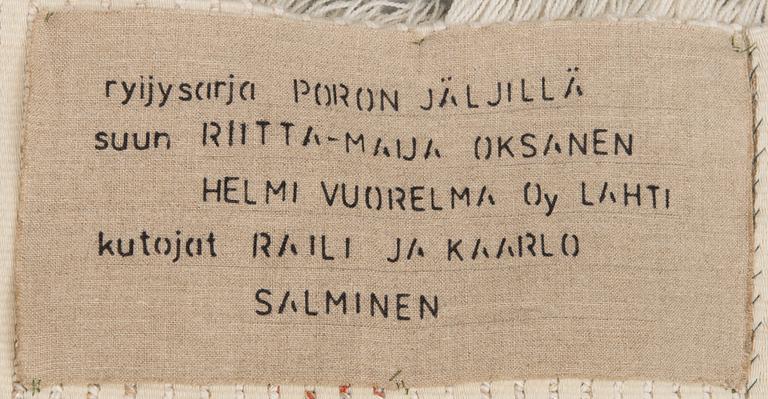 RIITTA-MAIJA OKSANEN, rya, collage, 4 delar. Helmi Vuorelma, Lahtis.