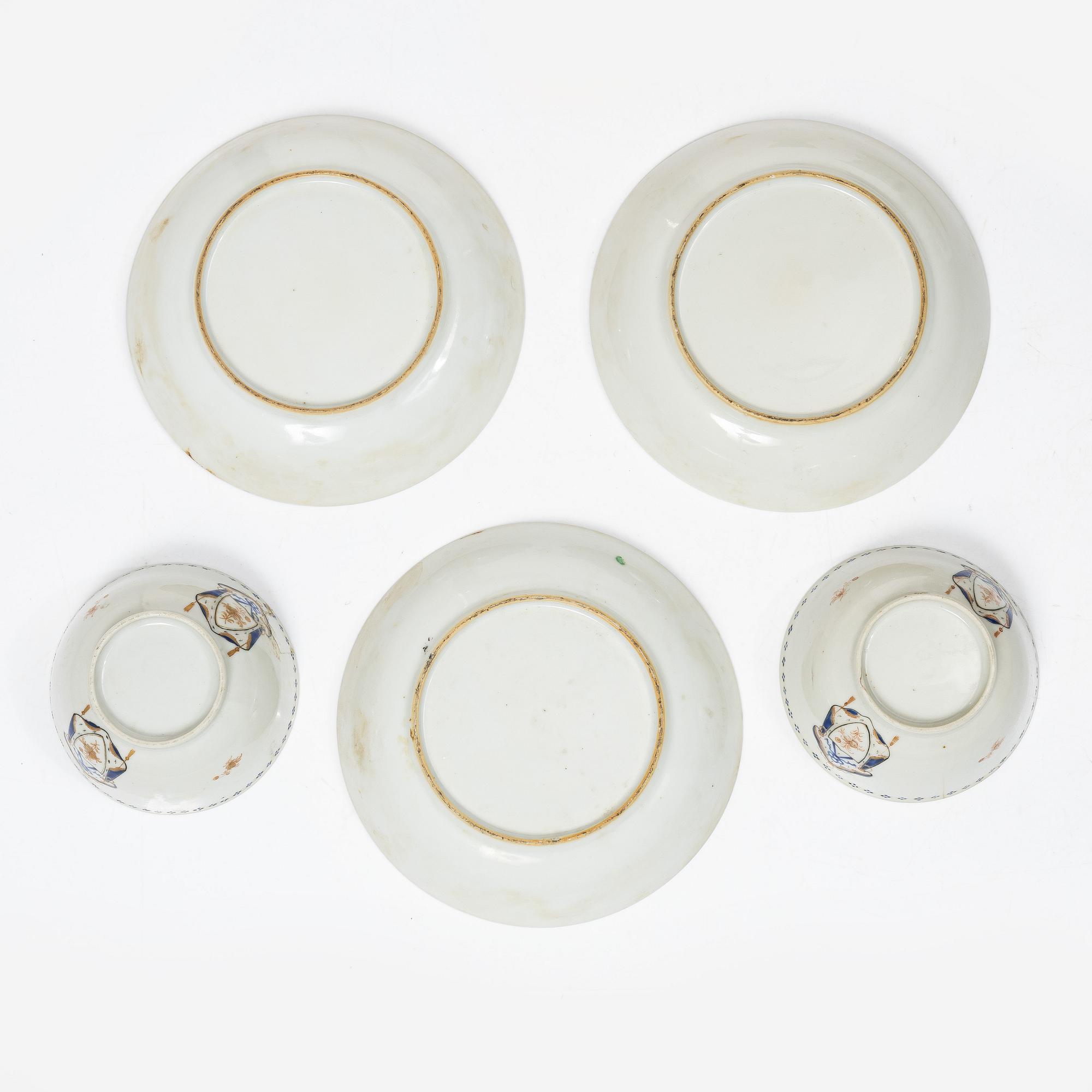 A collection of export porcelain, China, Qing dynasty, 18th century.