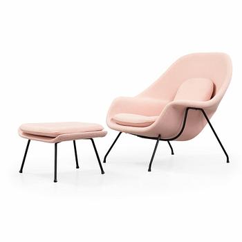 193. Eero Saarinen, An Eero Saarinen 'Womb Chair' with ottoman, Knoll International, USA.