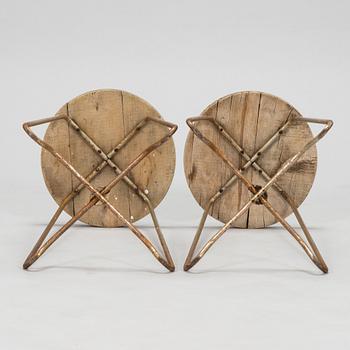 Two mid-20th century stools.