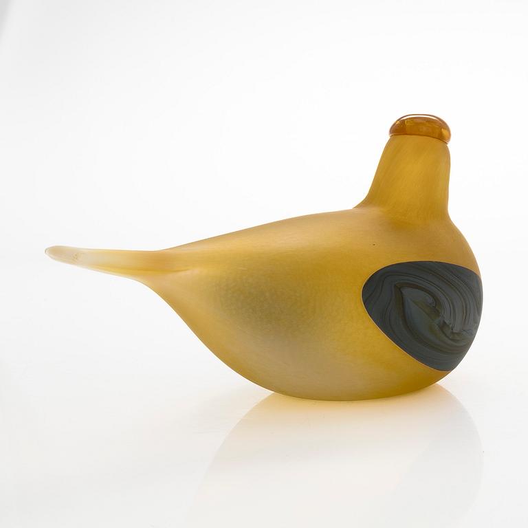 Oiva Toikka, glasfågel, "Golden Dove", signerad O. Toikka Nuutajärvi.