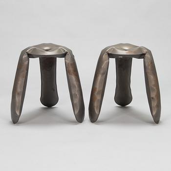 Oskar Zieta, a pair on 21st Century 'Plopp' stools for HAY Denmark.