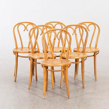 A SET OF SIX BENTWOOD CHAIRS.