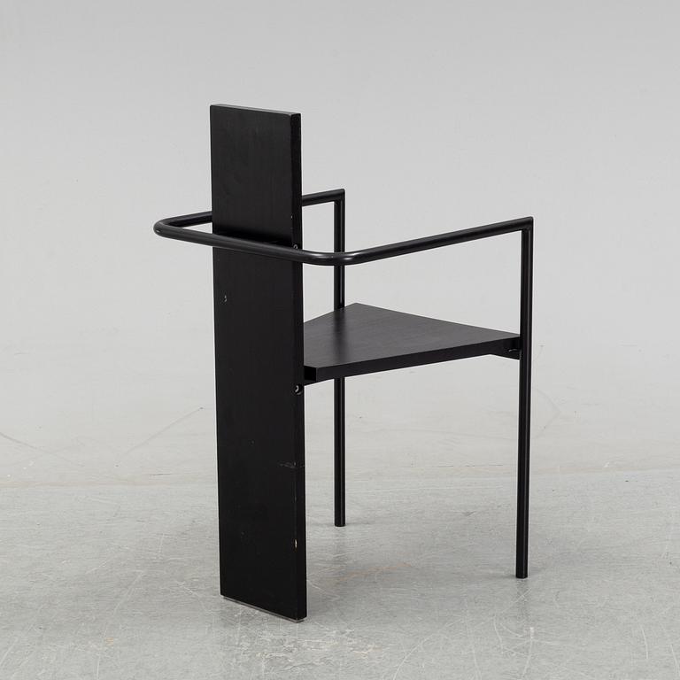 A 'Concrete' armchair by Jonas Bohlin for Källemo, designed 1980.