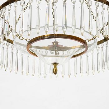 Chandelier, late Gustavian, circa 1800.