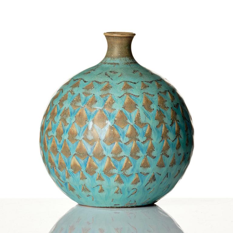 Stig Lindberg, a stoneware vase, Gustavsberg Studio, 1962.