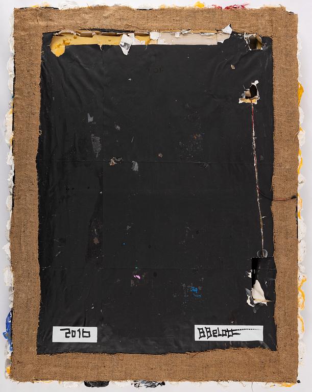 Brian Belott, blandteknik på duk, lampa, signerad och daterad 2016 a tergo.