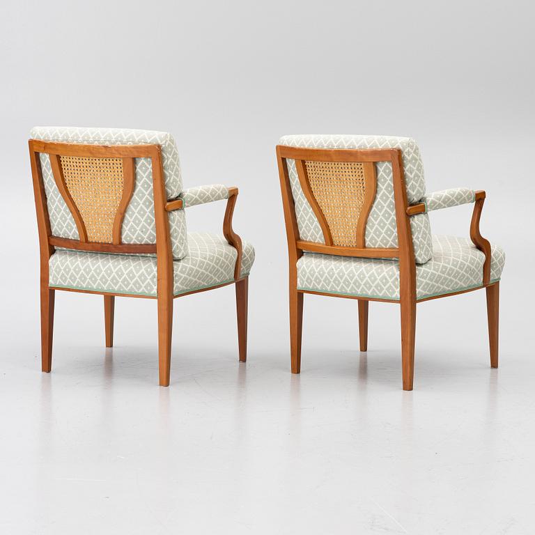 Josef Frank, a pair of model 969 armchairs, Svenskt Tenn.