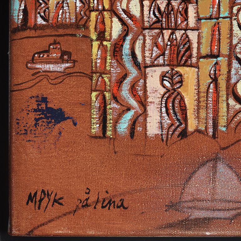 Madeleine Pyk, olja på duk, signerad.